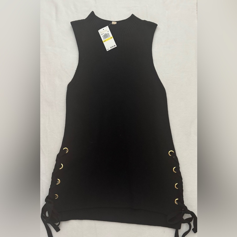 Michael Kors Black Sleeveless Bodycon Mini Dress